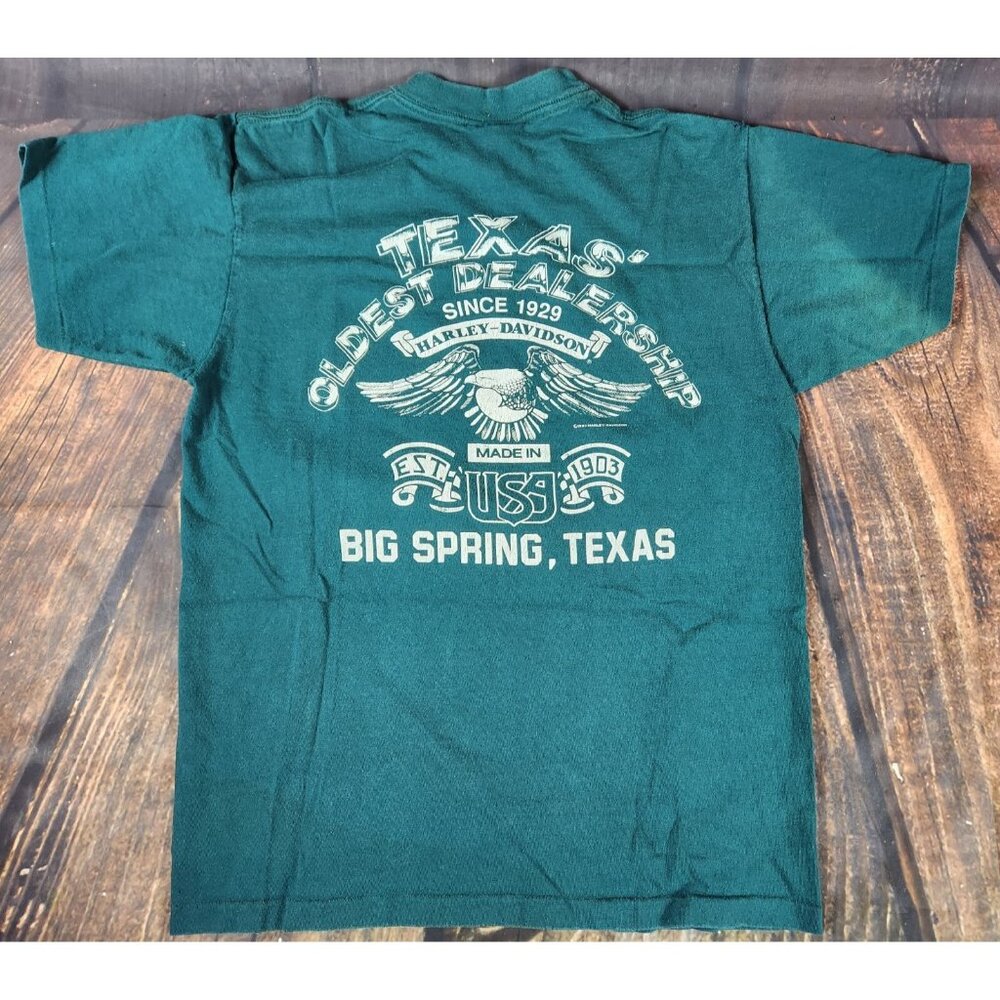 1982 Harley Davidson Big Spring TX Texas Size Medium Vintage Holoubek USA Made